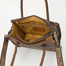 Load image into Gallery viewer, Tenney Hand Tooled Leather Tote Bag