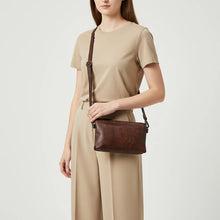 Load image into Gallery viewer, Santa Rosa studded leather crossbody purse in brown | Dodi Jo's