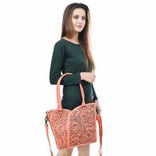 Load image into Gallery viewer, Aurelia Junction Hand Tooled Tote Bag