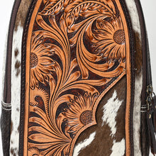 Load image into Gallery viewer, Wagon Wheel Hand Tooled Leather Sling Bag