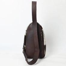 Load image into Gallery viewer, Wagon Wheel Hand Tooled Leather Sling Bag