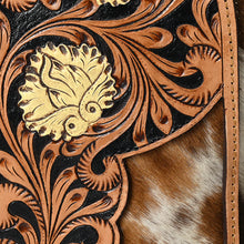 Load image into Gallery viewer, Western Wildflower Hand Tooled Leather Sling Bag