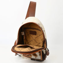 Load image into Gallery viewer, Wagon Wheel Hand Tooled Leather Sling Bag
