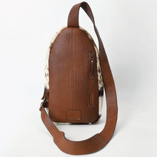 Load image into Gallery viewer, Sunny Sunflower Hand Tooled Leather Sling Bag