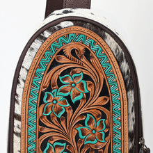 Load image into Gallery viewer, Western Blossom Hand Tooled Leather Sling Bag
