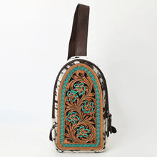 Load image into Gallery viewer, Western Blossom Hand Tooled Leather Sling Bag