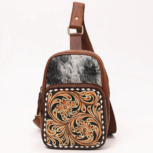 Load image into Gallery viewer, Prairie Wind Hand Tooled Leather Sling Bag