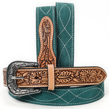 Load image into Gallery viewer, Desert Suede Hand Tooled Leather Belt