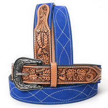 Load image into Gallery viewer, Desert Suede Hand Tooled Leather Belt