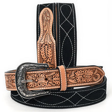 Load image into Gallery viewer, Desert Suede Hand Tooled Leather Belt