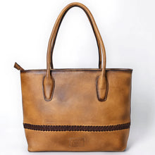 Load image into Gallery viewer, Sunstone Leather & Cowhide Boot Stitch Tote Bag
