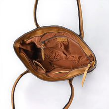 Load image into Gallery viewer, Sunstone Leather & Cowhide Boot Stitch Tote Bag