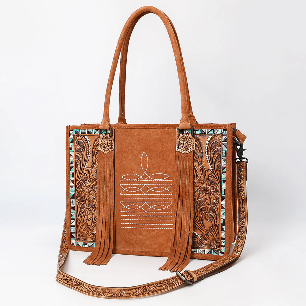 Sierra Mesa Suede Leather Tote Bag  Dodi Jo's