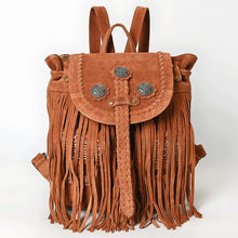 Load image into Gallery viewer, Willa Genuine Suede Fringe Western Backpack with Coin Conchos