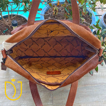 Load image into Gallery viewer, Hines Peak Western Leather Tote Bag