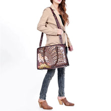 Load image into Gallery viewer, Silent Sonnet Hand Tooled Leather Shoulder Bag