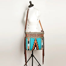 Load image into Gallery viewer, Turquoise Falls Western Leather Crossbody Purse