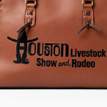 Load image into Gallery viewer, HLSR Genuine Leather Black Embroidered Tote Bag