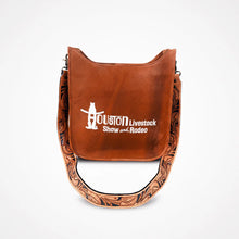 Load image into Gallery viewer, HLSR Genuine Leather White Embroidered Crossbody Bag