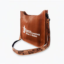 Load image into Gallery viewer, HLSR Genuine Leather White Embroidered Crossbody Bag