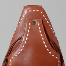 Load image into Gallery viewer, HLSR Genuine Leather White Embroidered Sling Bag