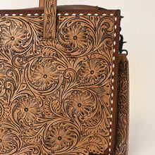 Load image into Gallery viewer, Thompson Hand Tooled Leather Shoulder Tote Bag
