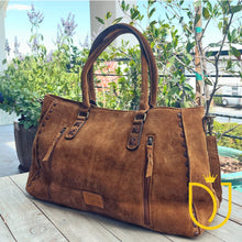 Load image into Gallery viewer, Whiskey Dawn Suede Leather Crossbody Purse