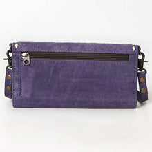 Load image into Gallery viewer, Victoria Suede Leather Boot Stitch Crossbody Wallet