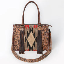 Load image into Gallery viewer, Mojave Hand Tooled Leather Shoulder Tote Bag