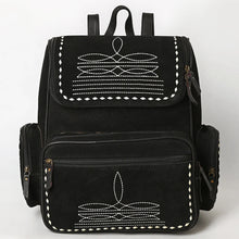 Load image into Gallery viewer, Black Stallion Suede Leather Backpack