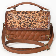 Load image into Gallery viewer, Copper Spur Hand Tooled Leather Crossbody Purse
