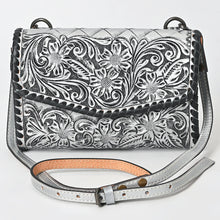 Load image into Gallery viewer, Silverlake Hand Tooled Leather Crossbody Purse