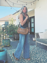 Load image into Gallery viewer, Emilie Caramel Genuine Suede Leather Western Boot Stitch Purse