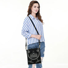 Load image into Gallery viewer, The Faith Suede Boot Stitch Crossbody Purse