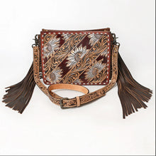 Load image into Gallery viewer, Maverick Hand Tooled Leather Crossbody Purse