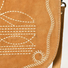 Load image into Gallery viewer, The Patsy Suede Boot Stitch Crossbody Purse