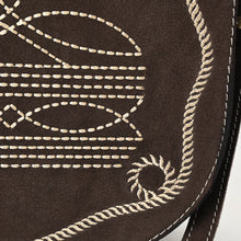 Load image into Gallery viewer, The Patsy Suede Boot Stitch Crossbody Purse