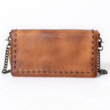 Load image into Gallery viewer, Rustic Roots Boot Stitch Leather Crossbody Wallet
