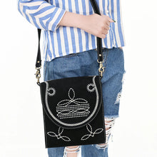 Load image into Gallery viewer, The Faith Suede Boot Stitch Crossbody Purse