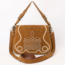 Load image into Gallery viewer, The Loretta Suede Boot Stitch Crossbody Purse