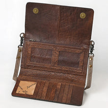 Load image into Gallery viewer, Victoria Suede Leather Boot Stitch Crossbody Wallet
