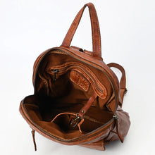 Load image into Gallery viewer, Cognac Western Leather Backpack