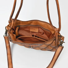 Load image into Gallery viewer, Yorkshire Quilted Leather Shoulder Bag | Luxury Western Purse with Hand-Tooled Floral Detail