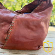 Load image into Gallery viewer, Milan Oversized Italian Leather Slouchy Hobo Bag | Luxury Full-Grain Leather Shoulder Purse with Organized Interior