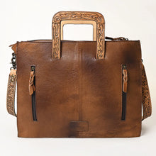 Load image into Gallery viewer, Thompson Hand Tooled Leather Shoulder Tote Bag