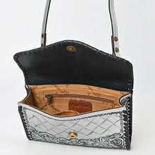 Load image into Gallery viewer, Silverlake Hand Tooled Leather Crossbody Purse