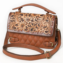 Load image into Gallery viewer, Copper Spur Hand Tooled Leather Crossbody Purse