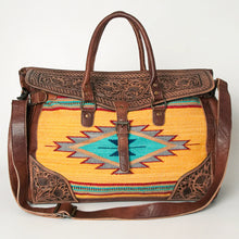 Load image into Gallery viewer, Fantastic Voyage Western Leather Weekender Duffel Bag