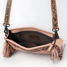 Load image into Gallery viewer, Regal Quilted Hand Tooled Leather Crossbody Purse