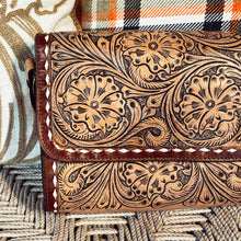 Load image into Gallery viewer, Sun Village Hand Tooled Leather Crossbody Purse